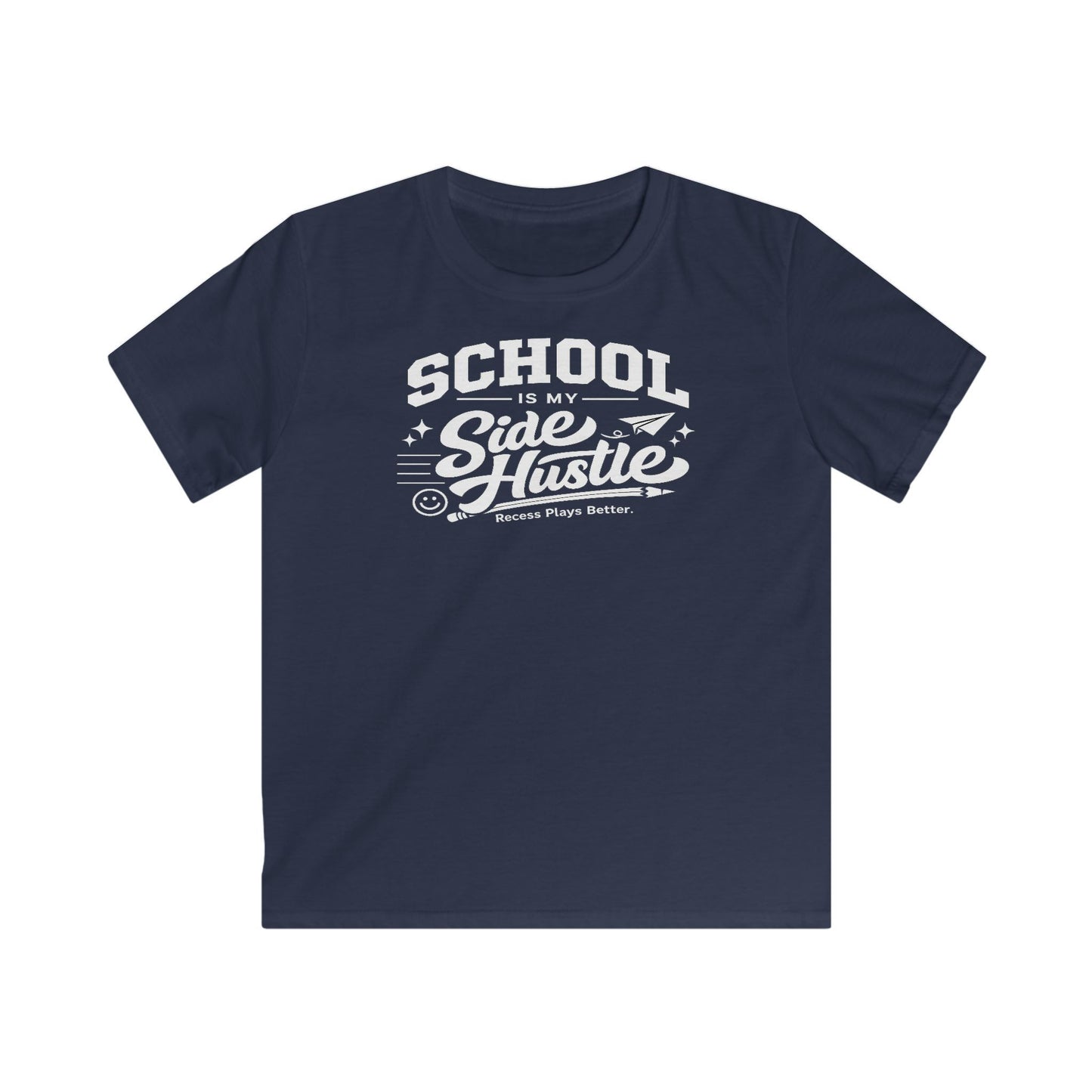 Kids Tee - "School Is My Side Hustle" Back-to-School Funny Graphic Shirt