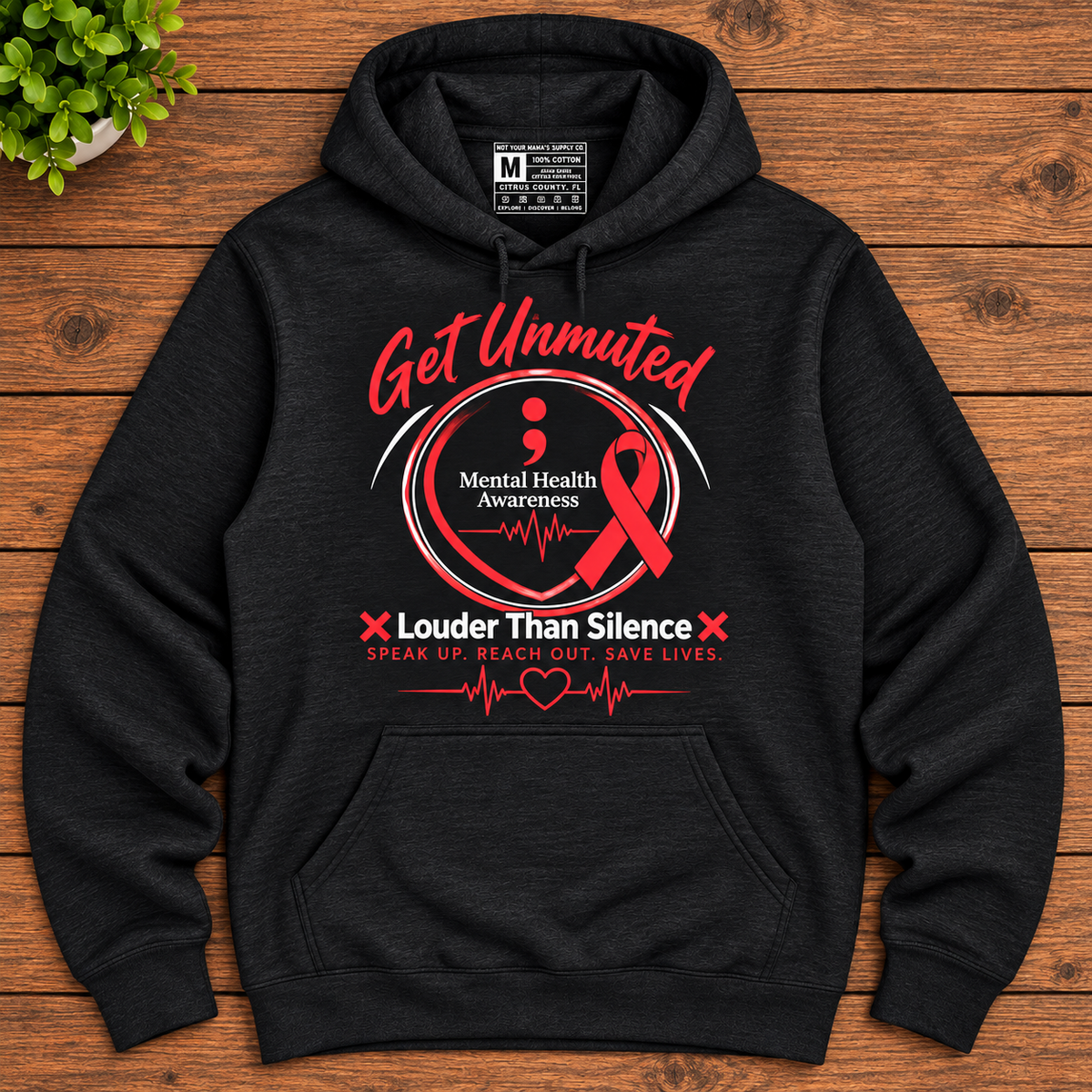 Speak Up, Reach Out Ribbon Hoodie — Mental Health Awareness