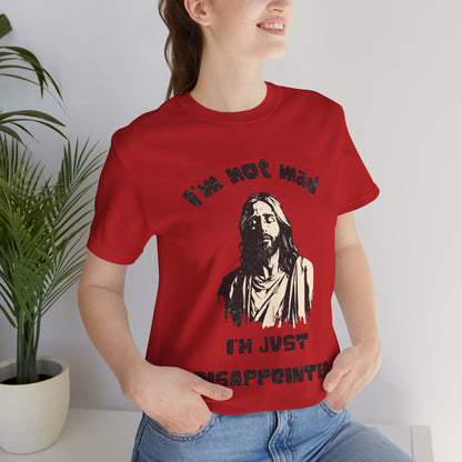 Jesus Not Mad, Just Disappointed Adult Tee