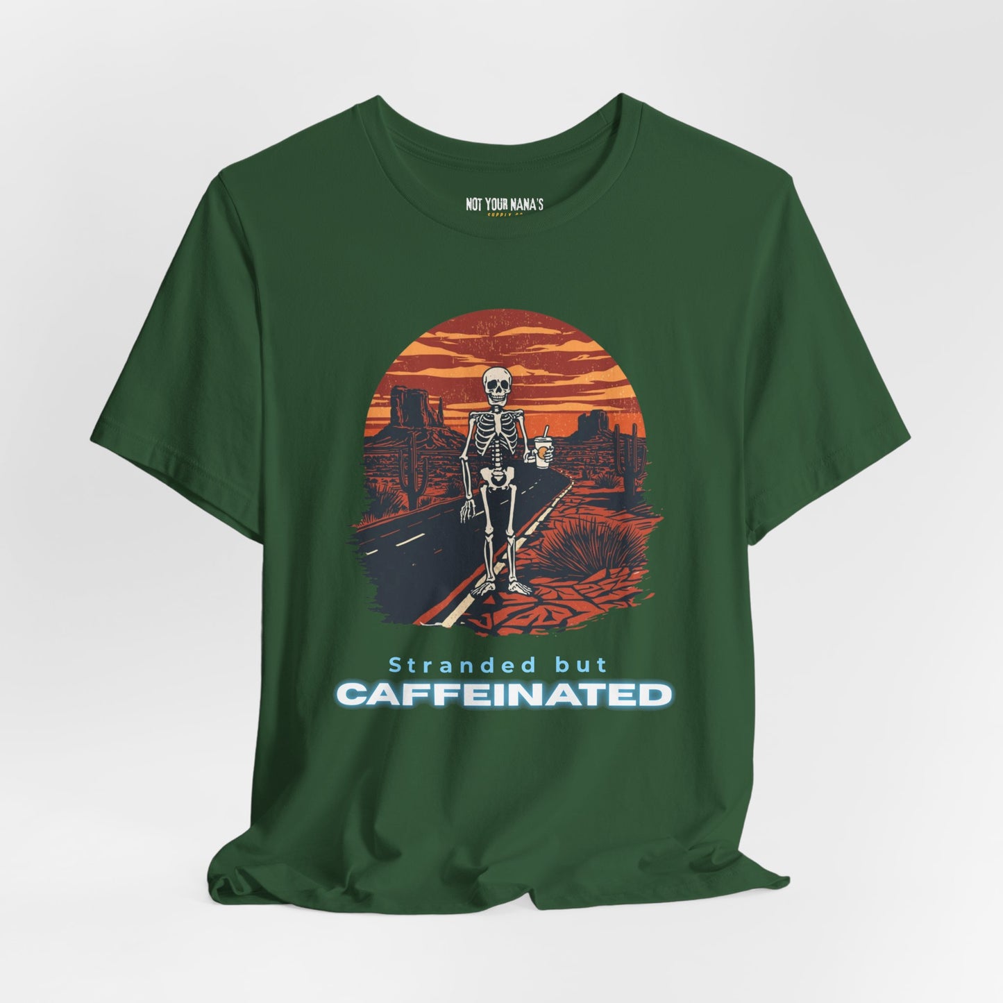 Stranded but Caffeinated Tee