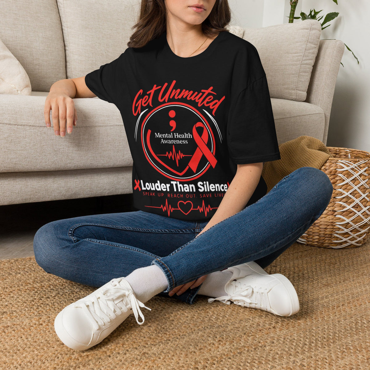 Speak Up, Reach Out Ribbon Tee — Mental Health Awareness