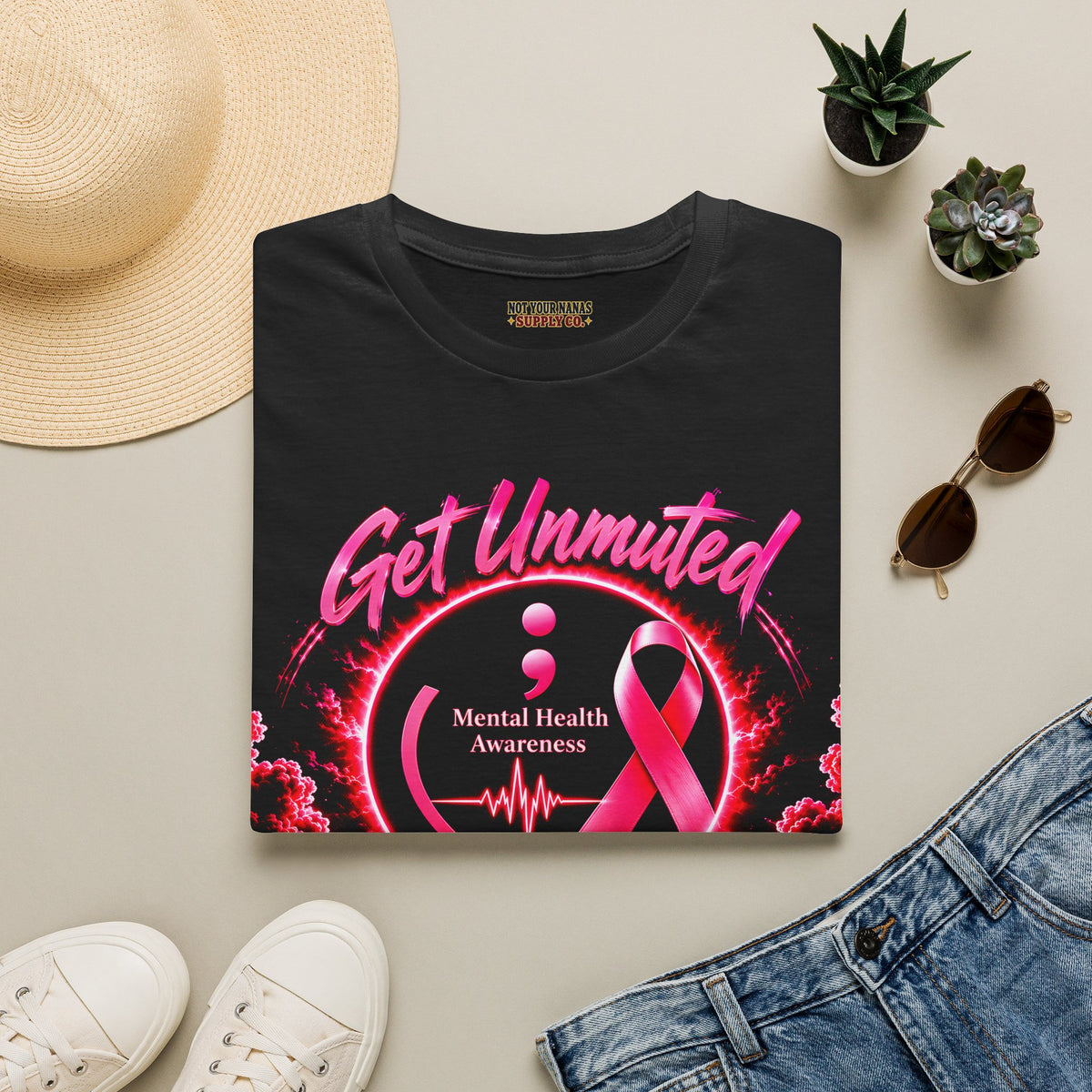 Louder Than Silence Pink Ribbon Water Tee