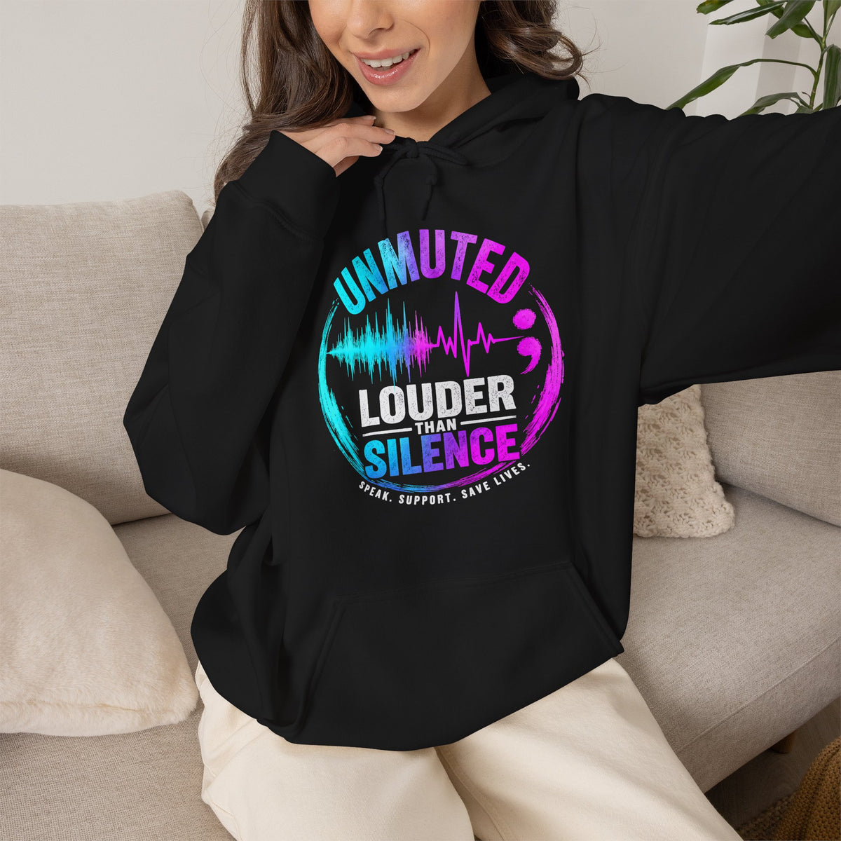 Louder Than Silence Sound Wave Hoodie