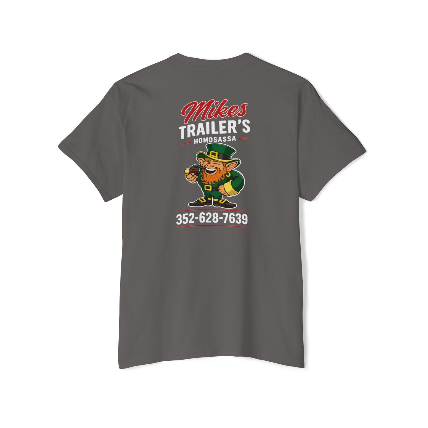 Mike's Trailers Pocket Tee — Logo Pocket & Back Graphic T-Shirt