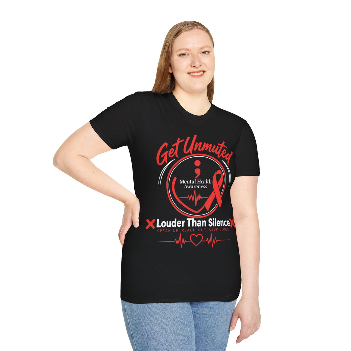 Speak Up, Reach Out Ribbon Tee — Mental Health Awareness