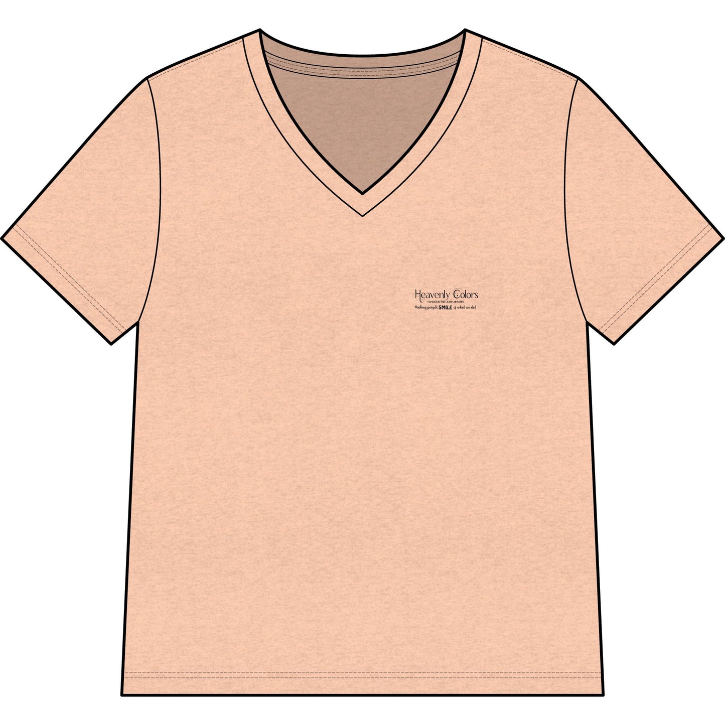 Heavenly Colors Hummingbird Floral V-Neck Tee