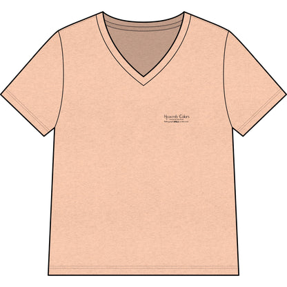 Heavenly Colors Hummingbird Floral V-Neck Tee