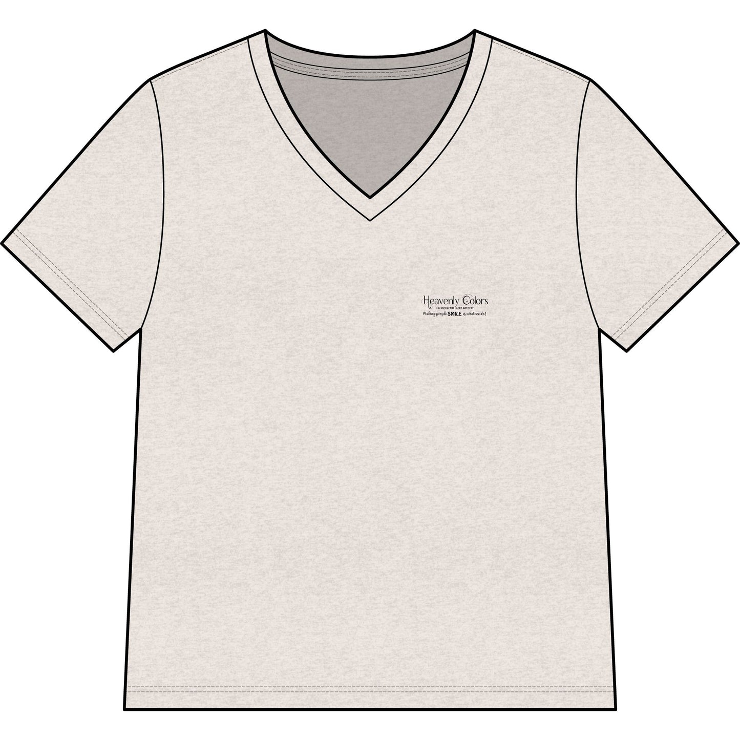 Heavenly Colors Hummingbird Floral V-Neck Tee