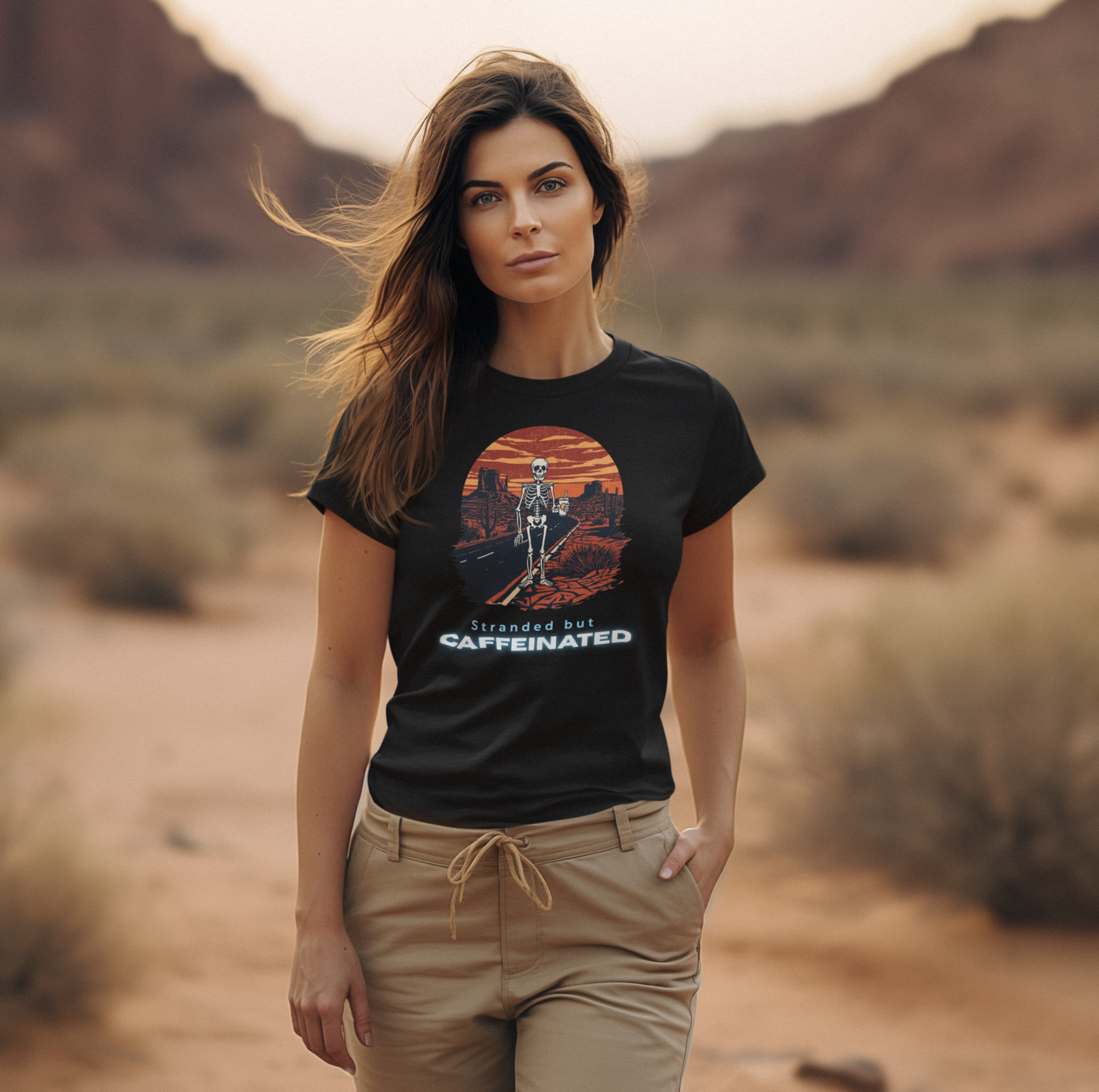 Stranded but Caffeinated Tee