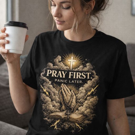 Pray First Panic Later Tee