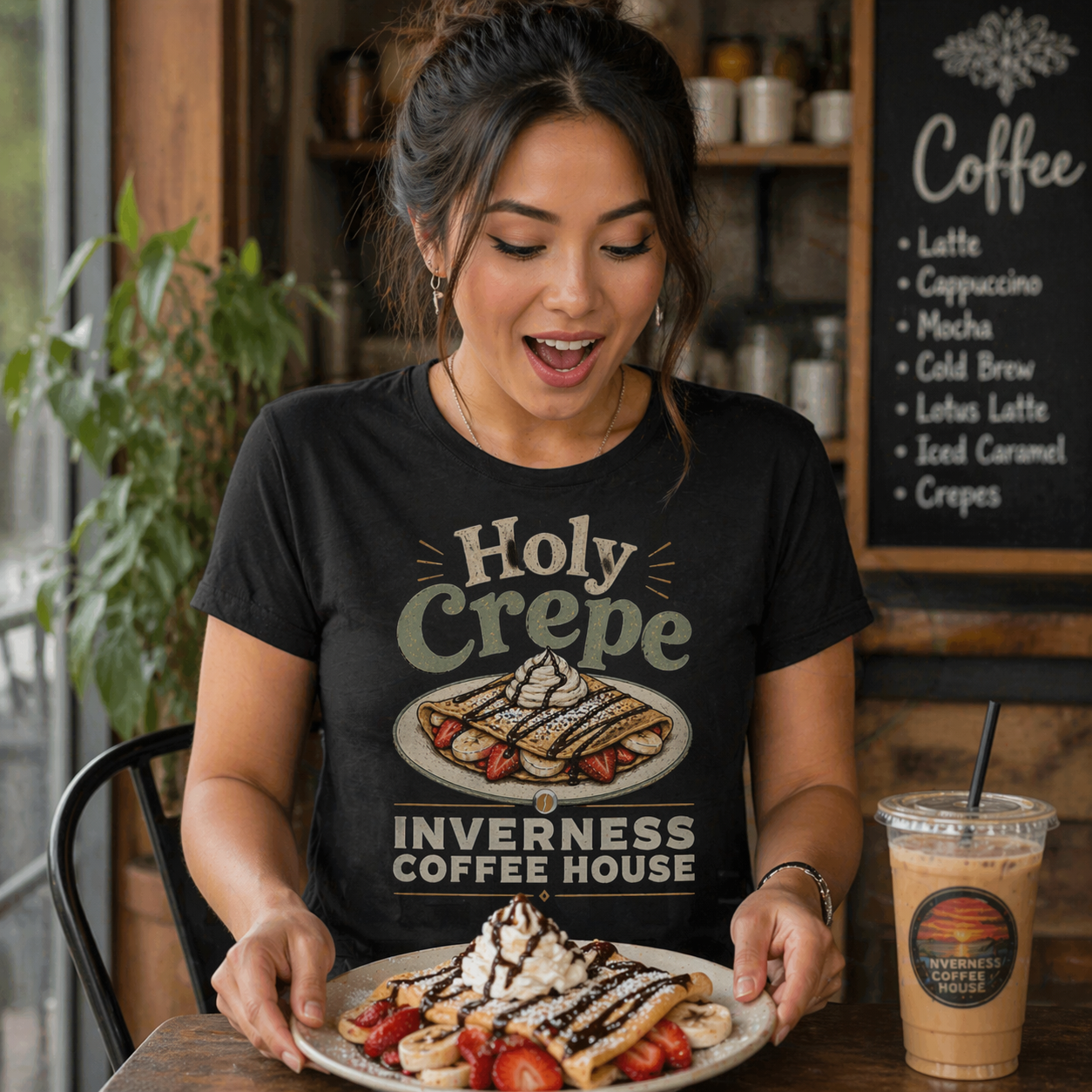 Inverness Coffee House Holy Crepe Tee