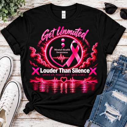 Louder Than Silence Pink Ribbon Water Tee