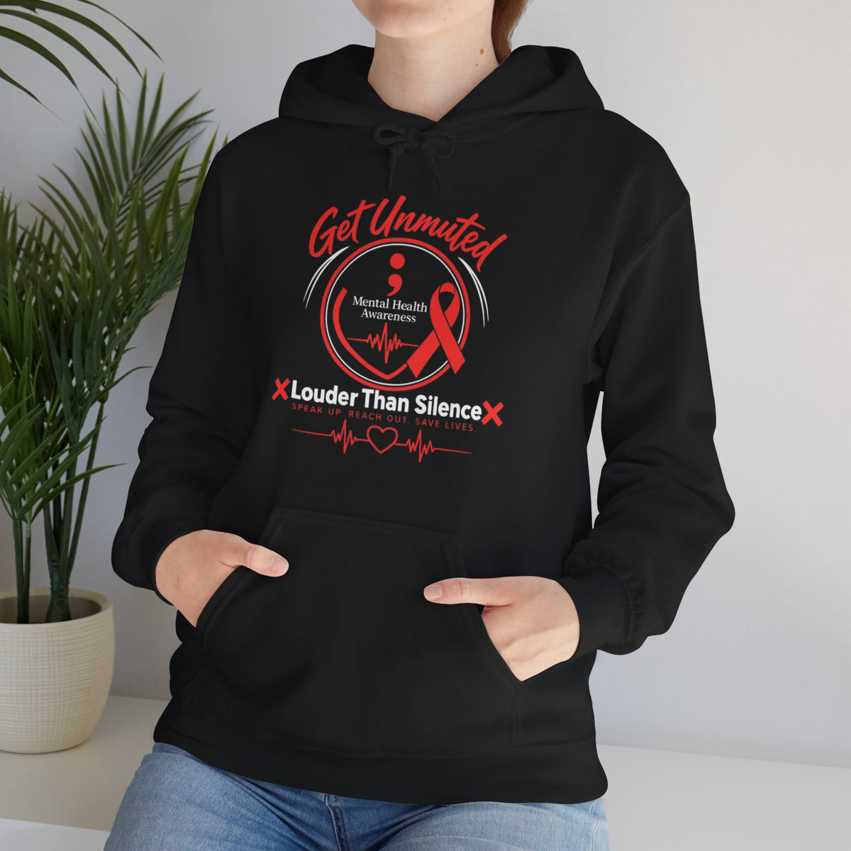 Speak Up, Reach Out Ribbon Hoodie — Mental Health Awareness
