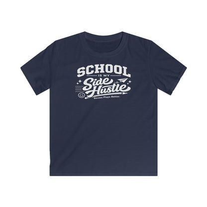 Kids Tee - "School Is My Side Hustle" Back-to-School Funny Graphic Shirt