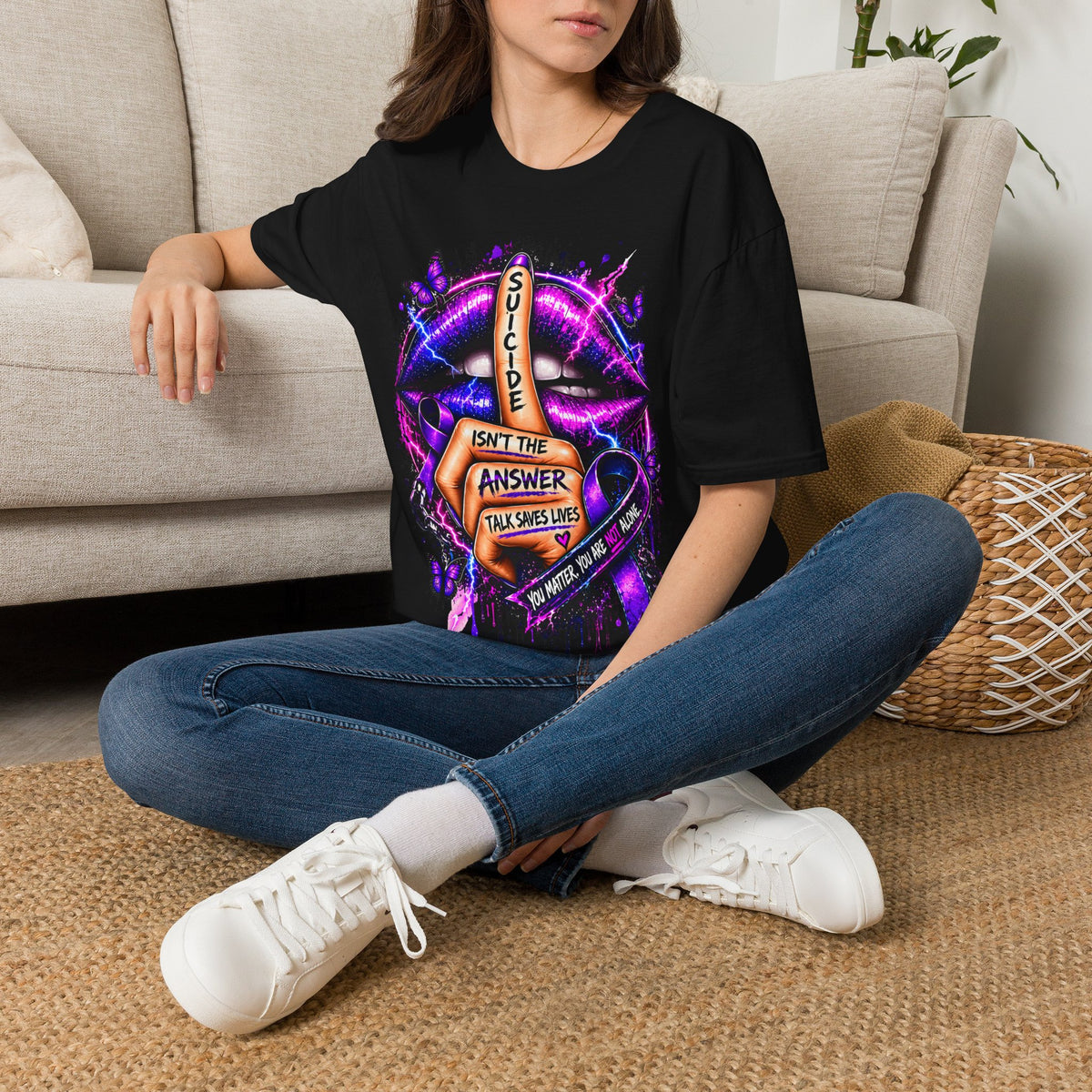 Suicide Isn’t the Answer T-Shirt — Talk Saves Lives Mental Health Awareness Tee