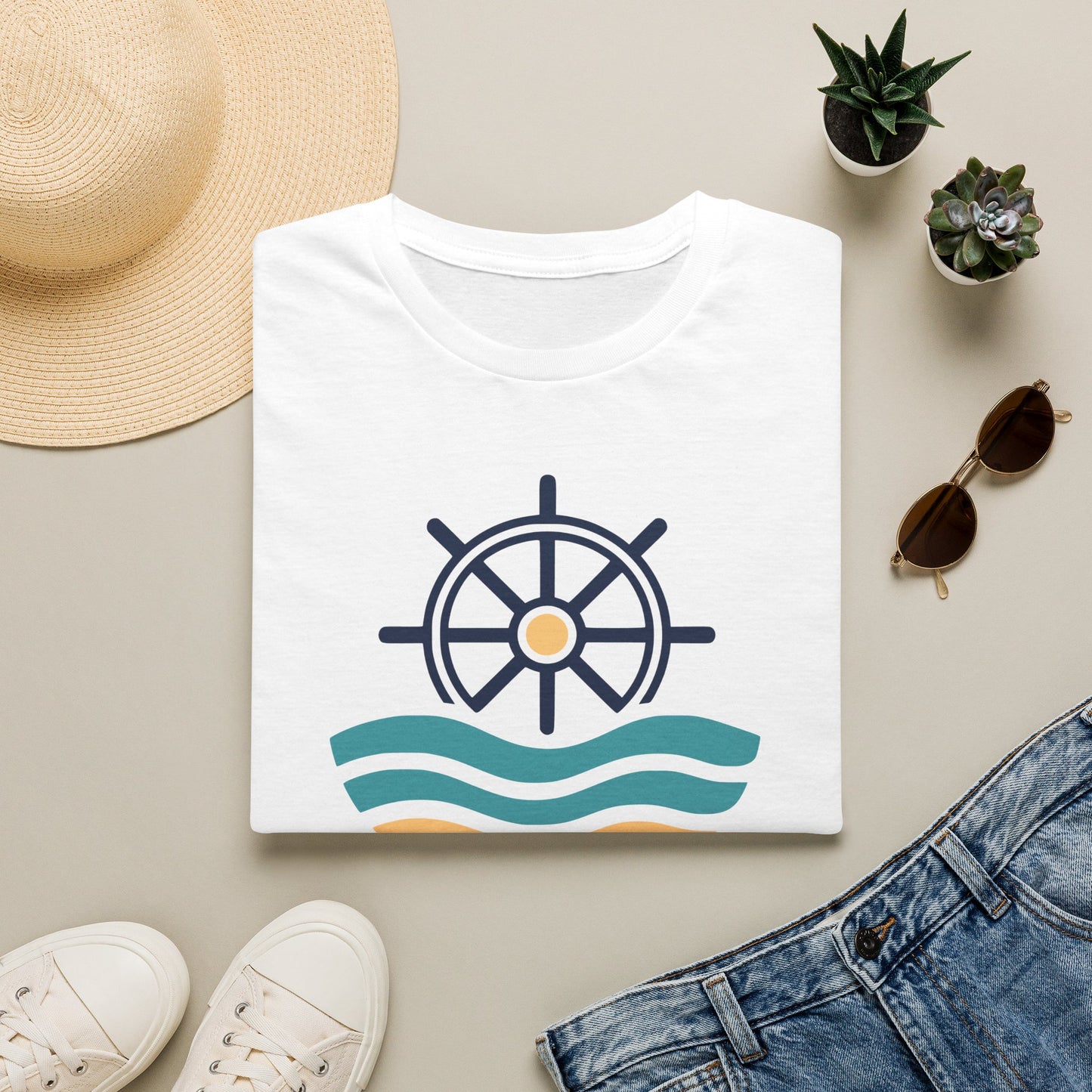 Coastal Minds Nautical Wheel T-Shirt