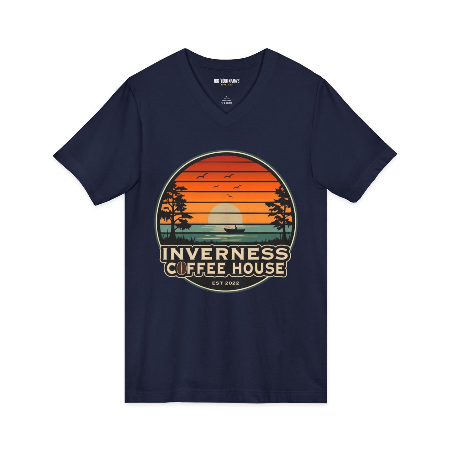 Inverness Coffee House - Logo V-Neck Tee
