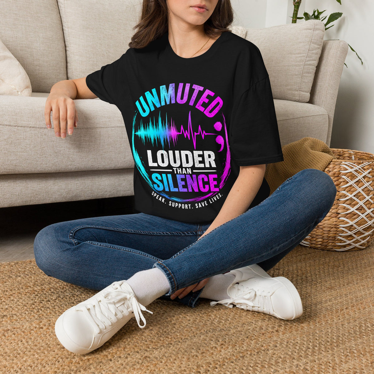 Unmuted T-Shirt – "Louder Than Silence" Mental Health Awareness Tee