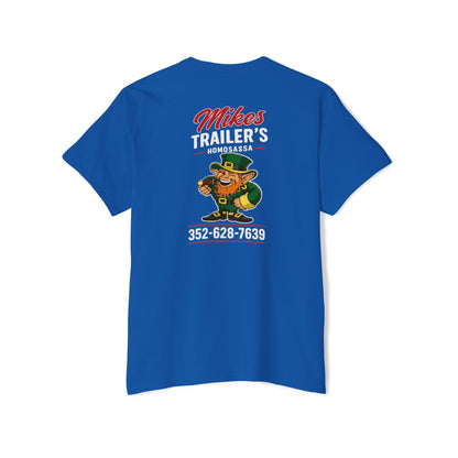 Mike's Trailers Pocket Tee — Logo Pocket & Back Graphic T-Shirt