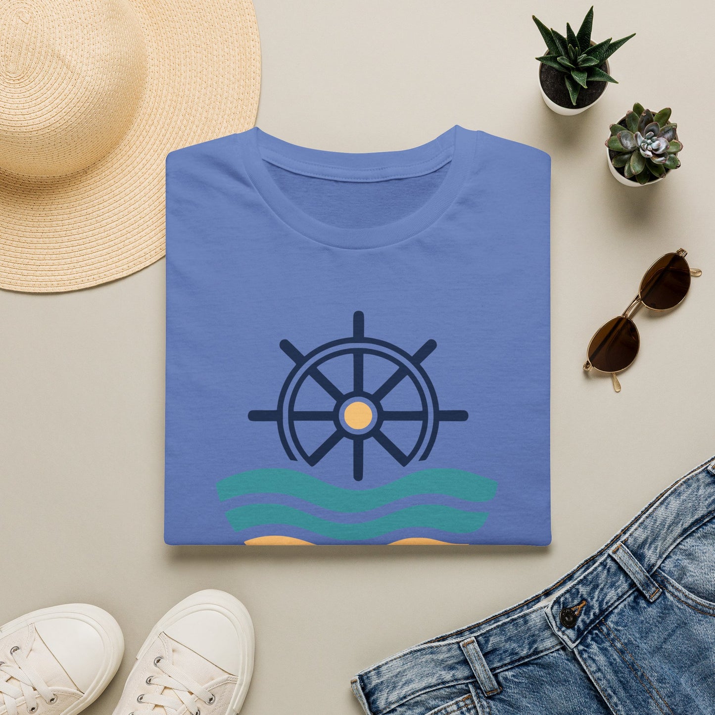 Coastal Minds Nautical Wheel T-Shirt
