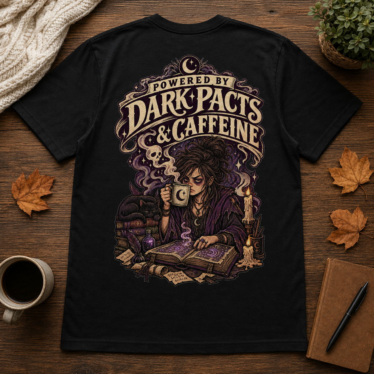 Dark Pacts and Caffeine - Mom Tee