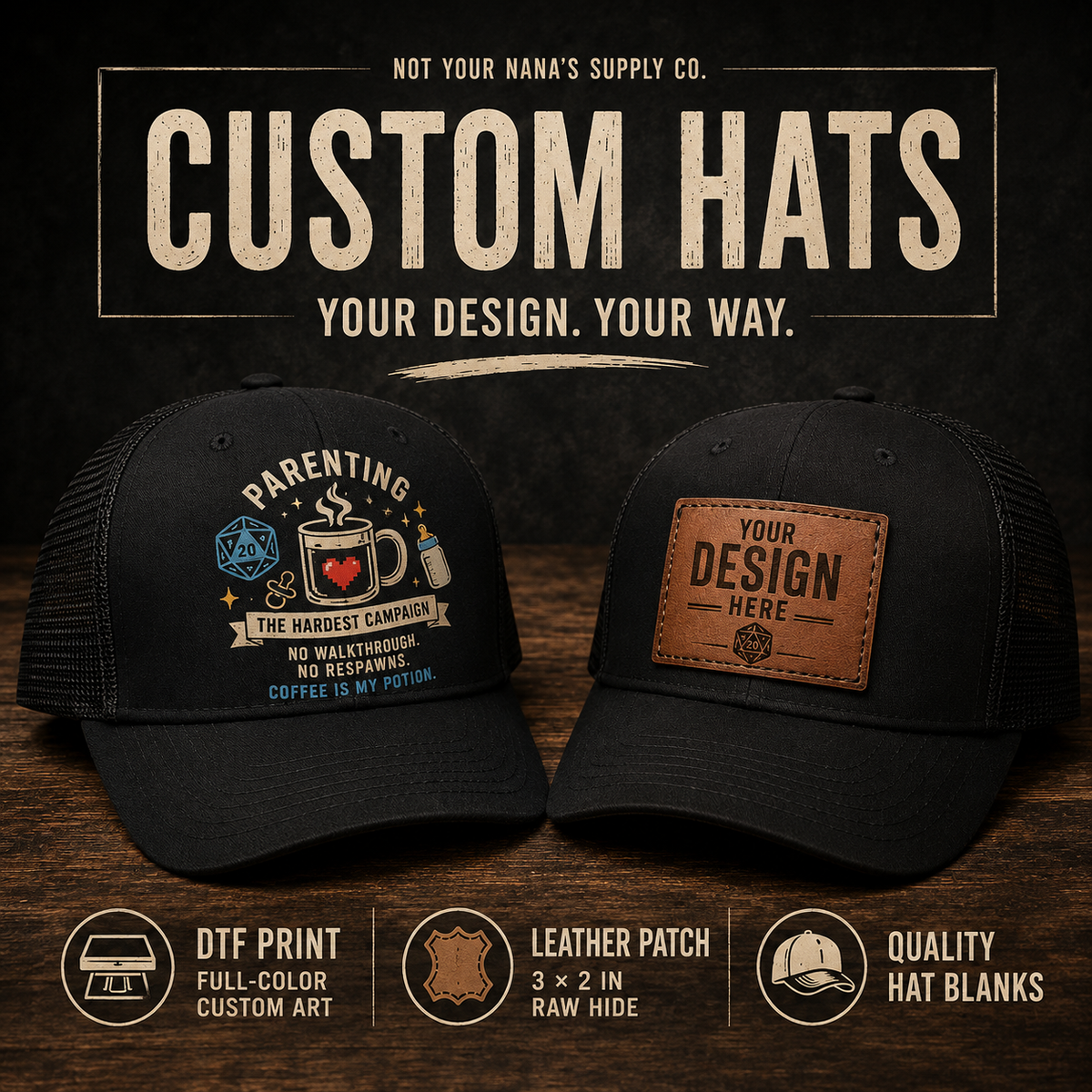 Custom Hat — Your Design