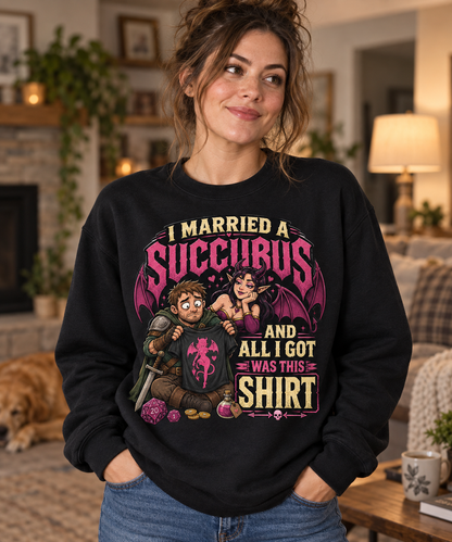 Married a Succubus Crewneck - lifestyle