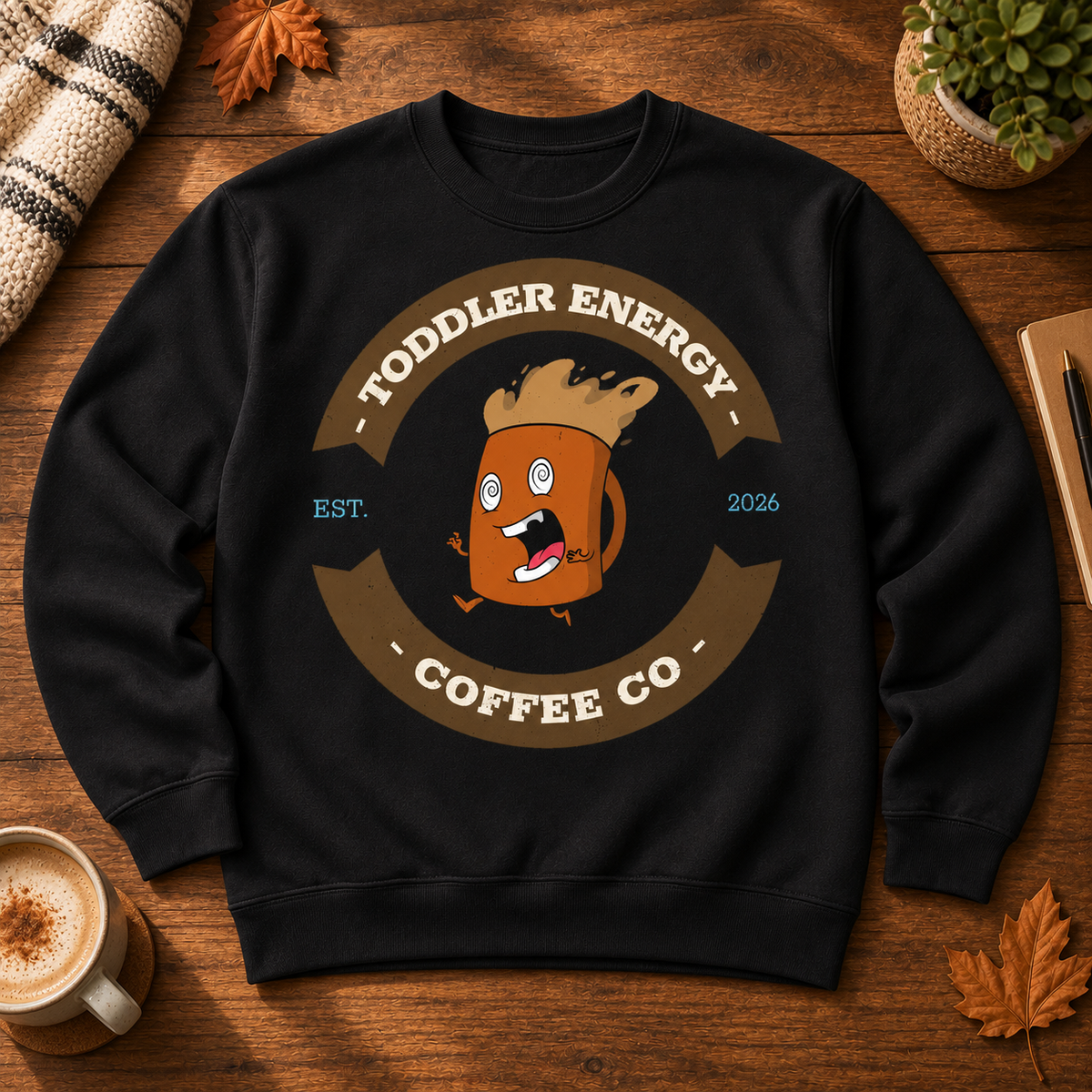 Toddler Energy Crewneck - flat lay