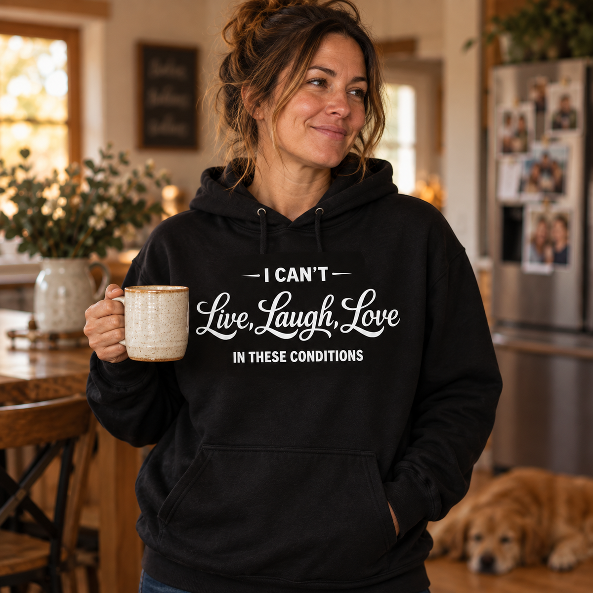 No Live Laugh Love Hoodie - lifestyle