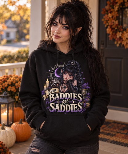 Baddies Get Saddies Hoodie - lifestyle