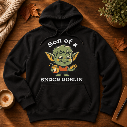 Son of a Snack Goblin Hoodie - flat lay