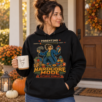 Parenting Hardcore Mode Hoodie - lifestyle